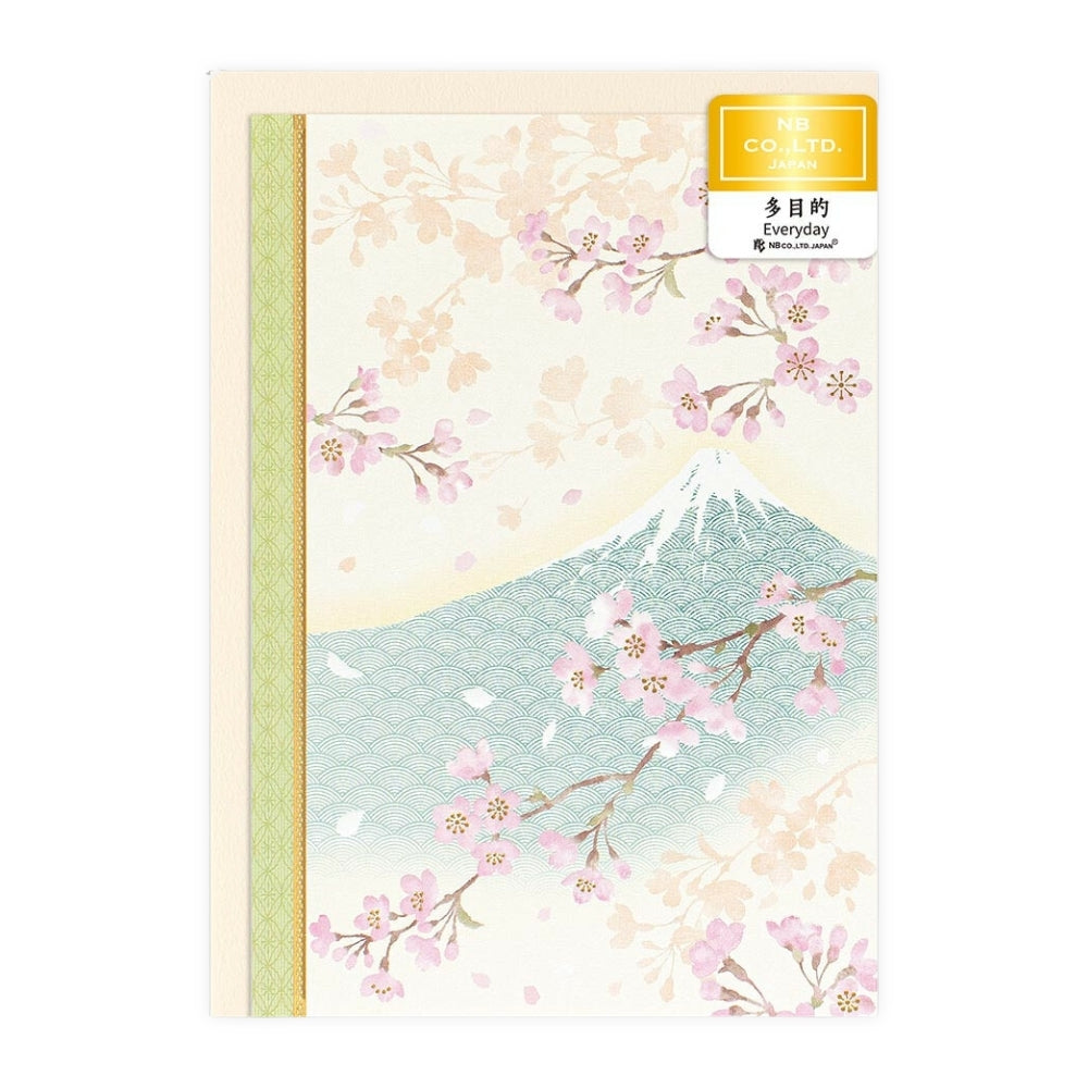 Japansk Kort - Fuji & Kirsebærblomster