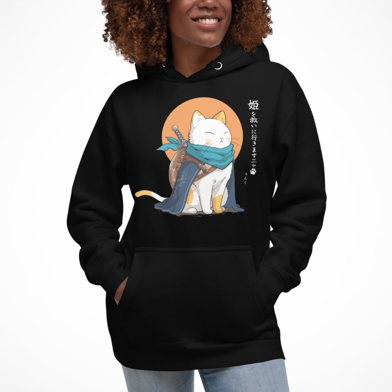 Japansk legendarisk kat-sweatshirt S / Sort