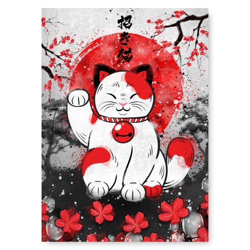 Japansk lykkekat-plakat A3