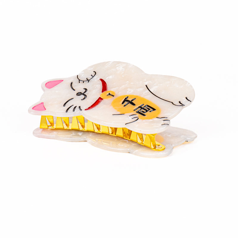 Japansk Maneki-Neko-hårspænde