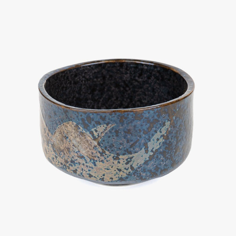Japansk matchaskål Chawan Arahake