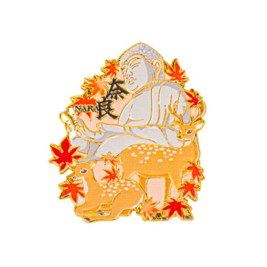 Japansk metalmagnet med hjorte og Buddha