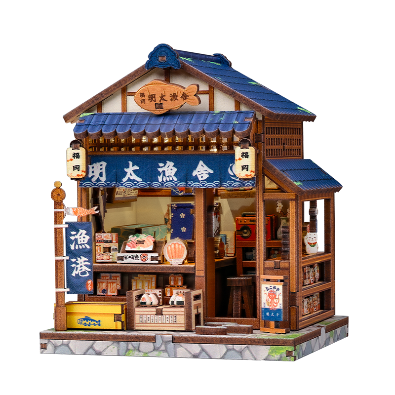 Japansk mini-træhus byggesæt Fukuoka Mentaiko Kitchen