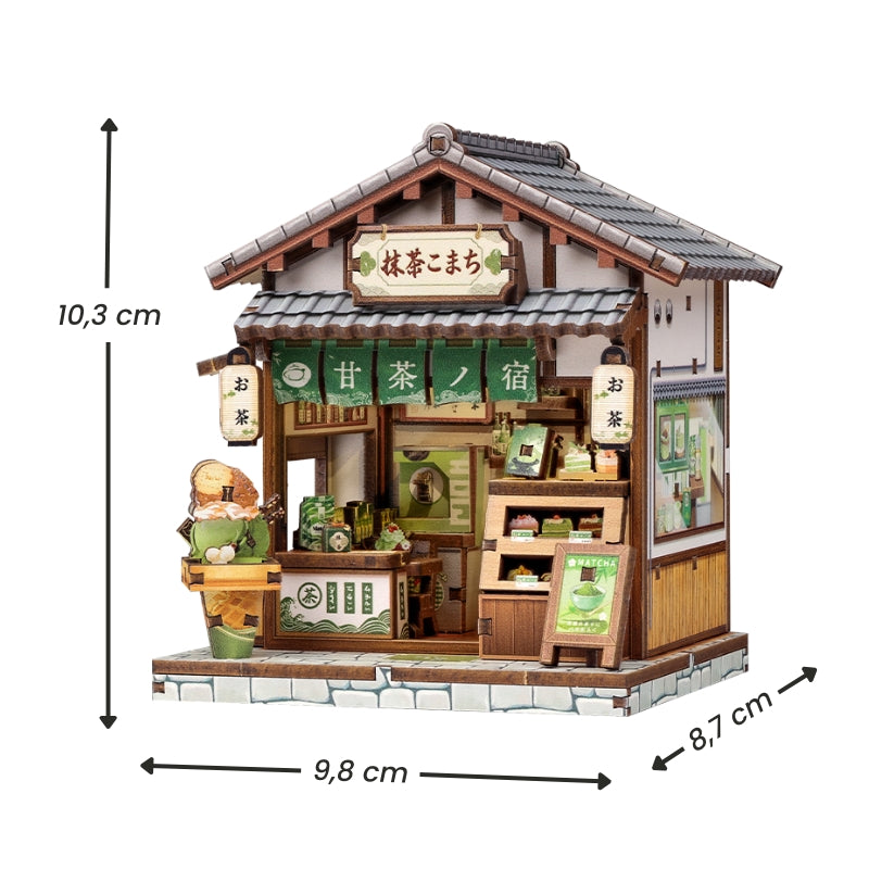 Japansk mini-træhus byggesæt Kyoto Matcha Cottage