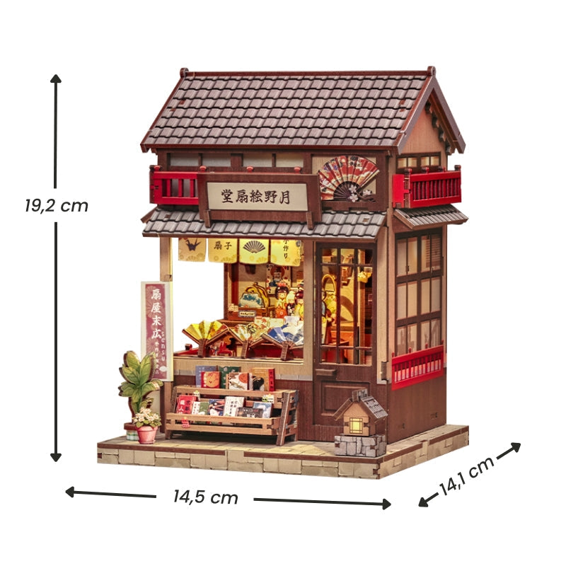Japansk miniaturehus byggesæt i træ Tsukino Eogi-Dou