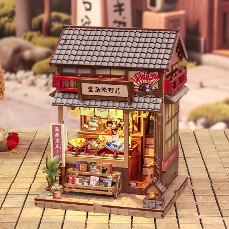 Japansk miniaturehus byggesæt i træ Tsukino Eogi-Dou