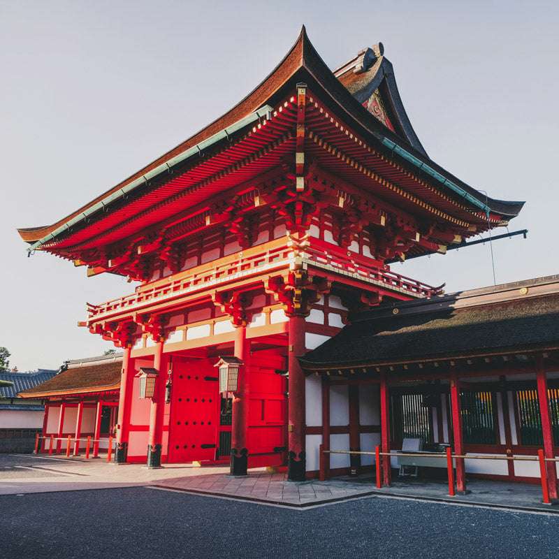 Japansk miniaturemodel - Inari-helligdommens Rōmon-port