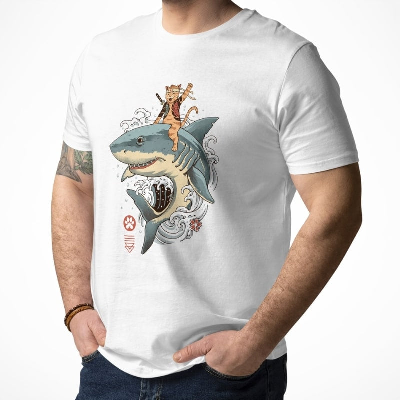 Japansk Neko Shark T-shirt