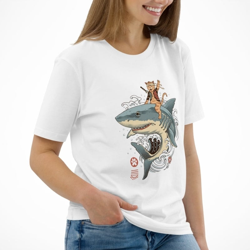 Japansk Neko Shark T-shirt