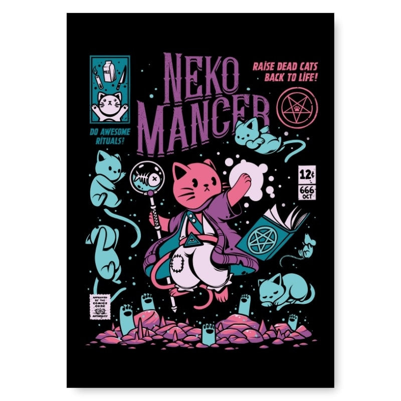 Japansk Nekomancer-plakat A3