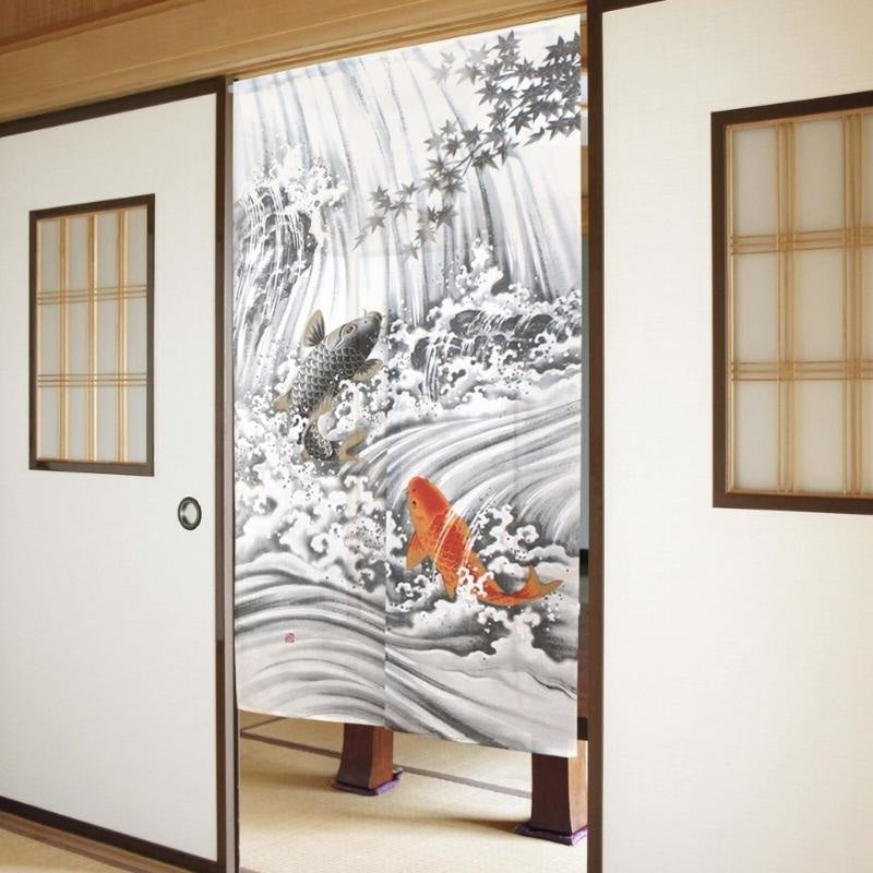 Japansk Noren Koi karpe 85 x 150 cm