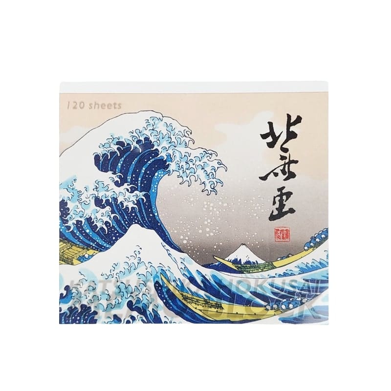 Japansk notesblok med Hokusai-print