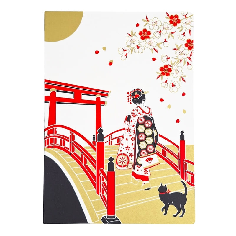 Japansk notesbog Maiko & Taiko Bridge