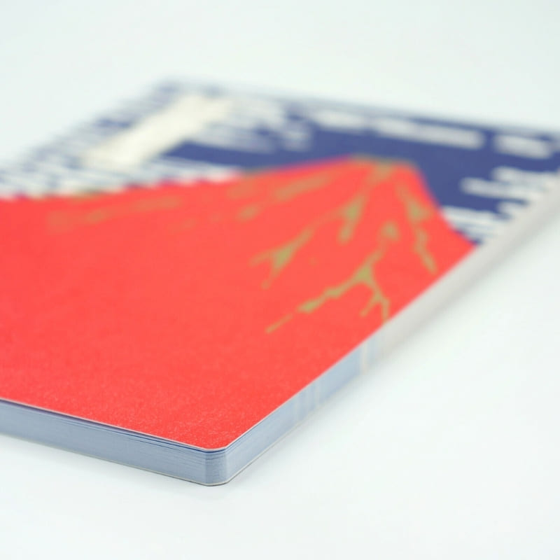 Japansk notesbog Mount Fuji Red