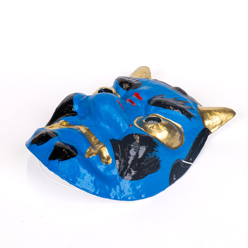 Japansk Oni-maske i Papmaché - Blå