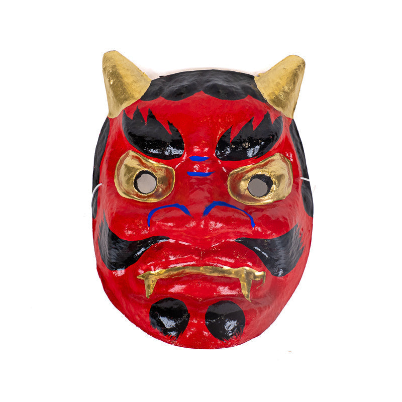 Japansk Oni-maske i Papmaché - Rød