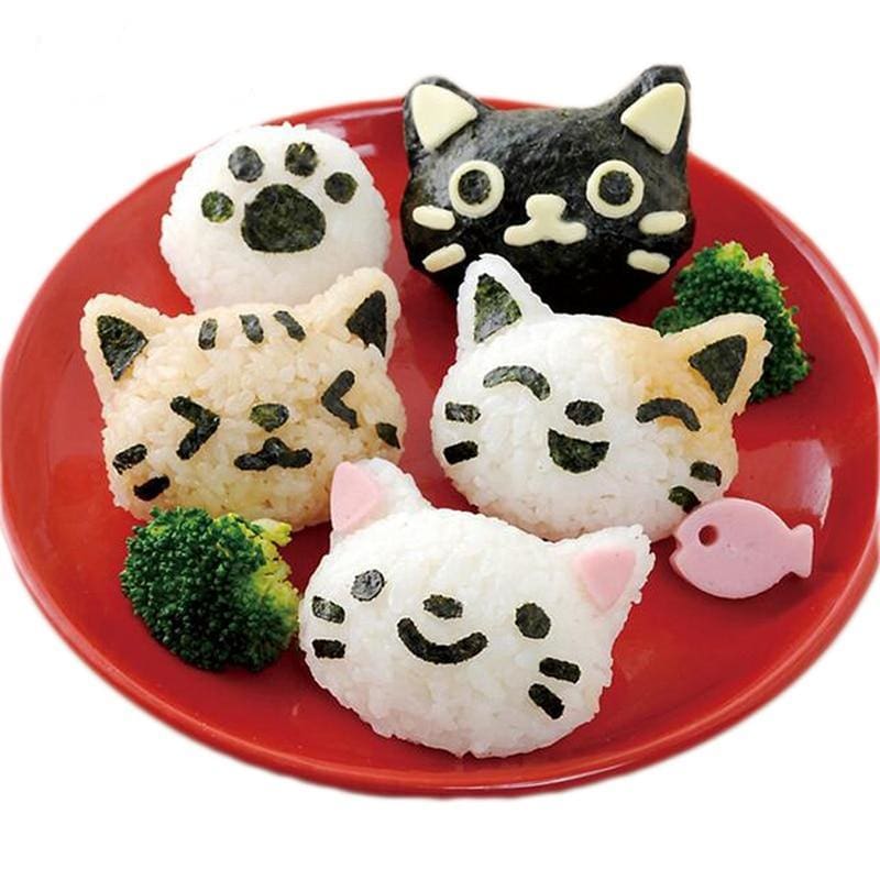 Japansk Onigiri-form med kattehoved
