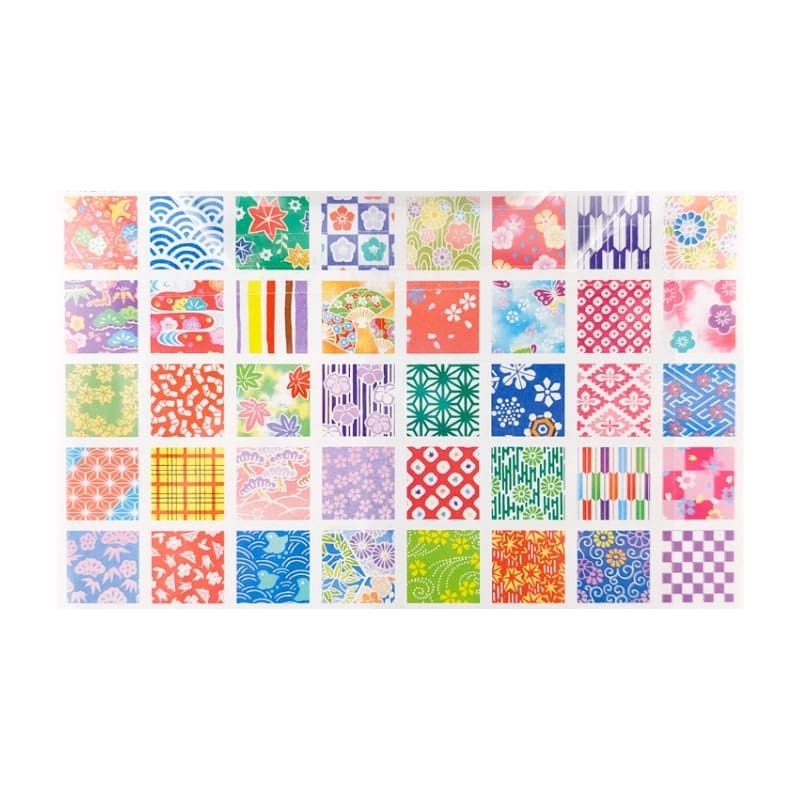 Japansk origamipapir 40 designs 15x15 cm