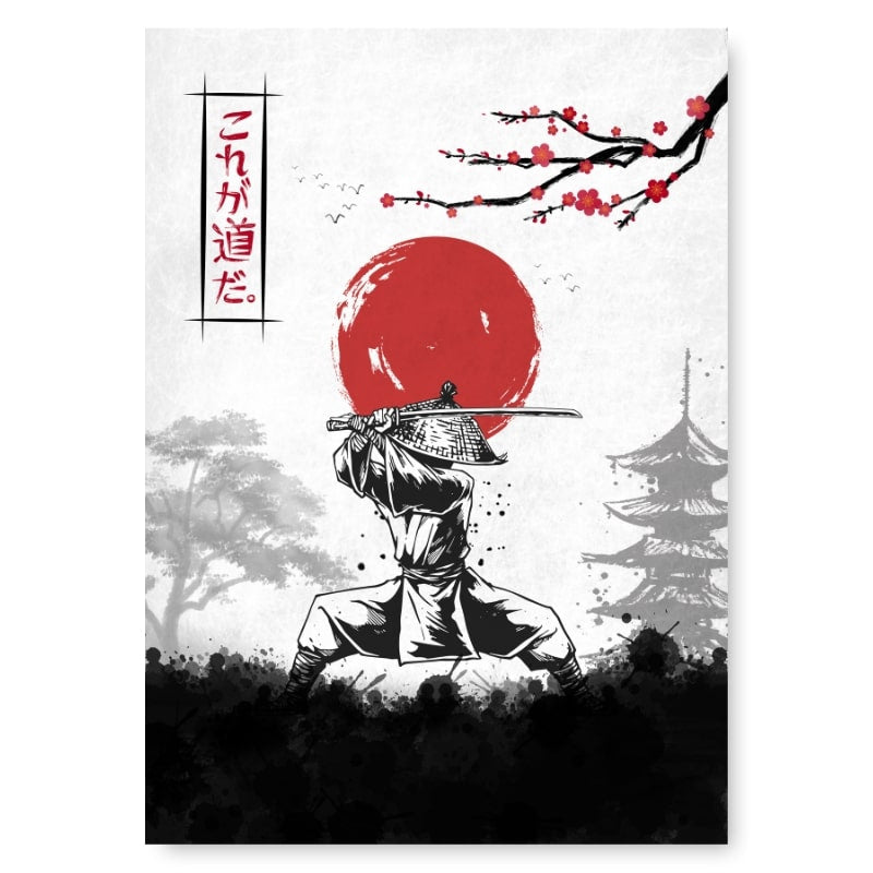 Japansk plakat Bushido-koden A3