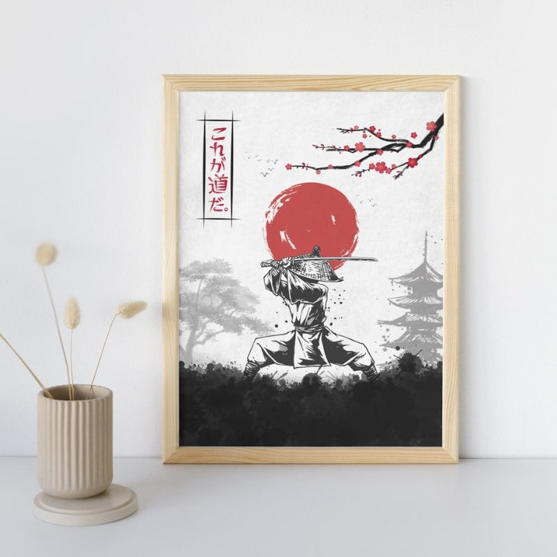 Japansk plakat Bushido-koden A3