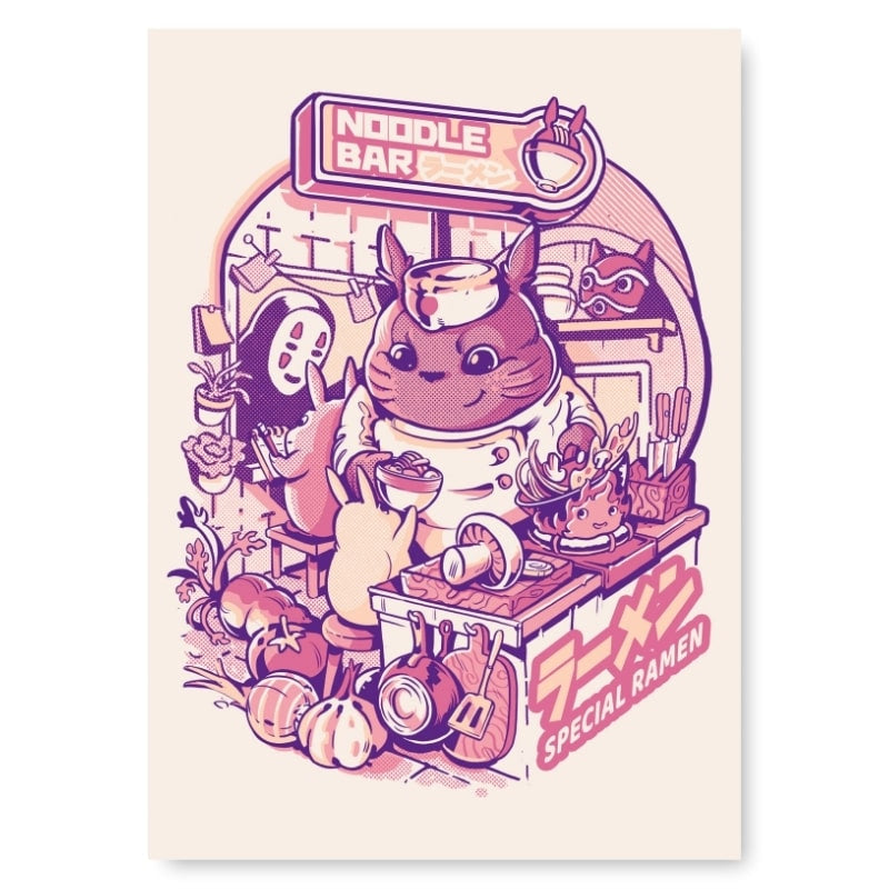 Japansk plakat Noodle Bar A3