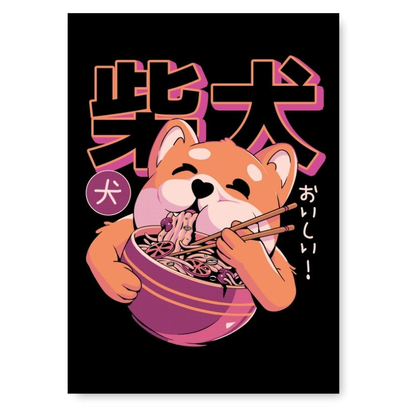 Japansk plakat Shiba Noodle A3