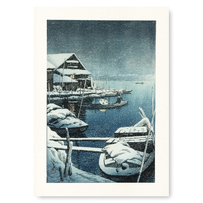 Japansk plakat Sne ved Mukojima A3