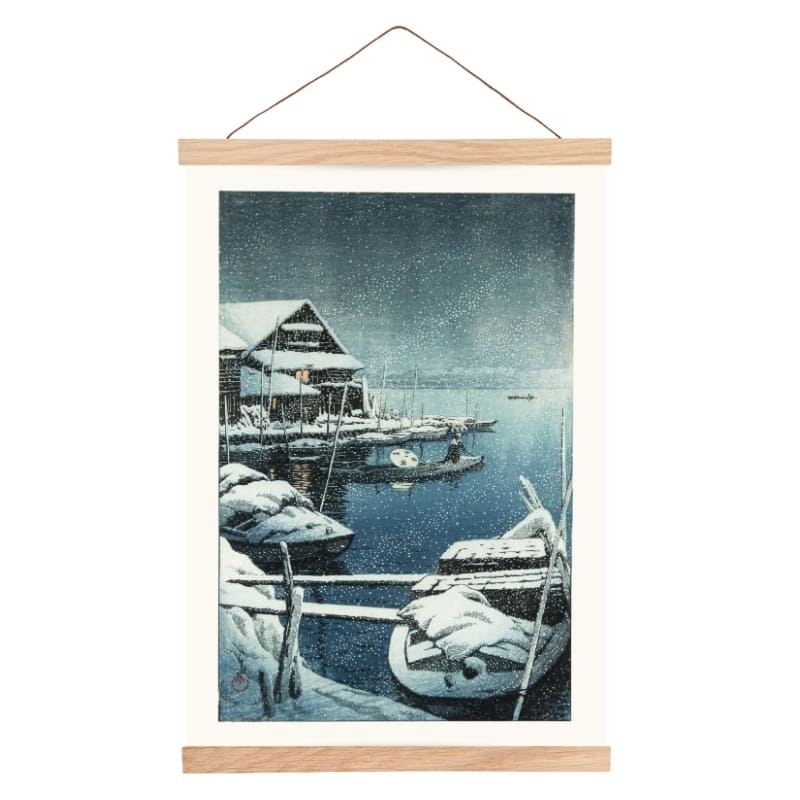 Japansk plakat Sne ved Mukojima A3