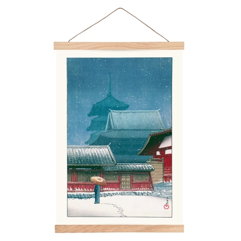 Japansk plakat Tennoji-templet A3