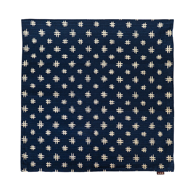 Japansk Pudebetræk Blå Motiv Igeta - 50x50 cm