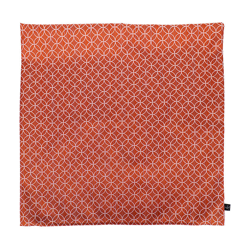Japansk Pudebetræk Motiv Shippo Orange - 50x50 cm
