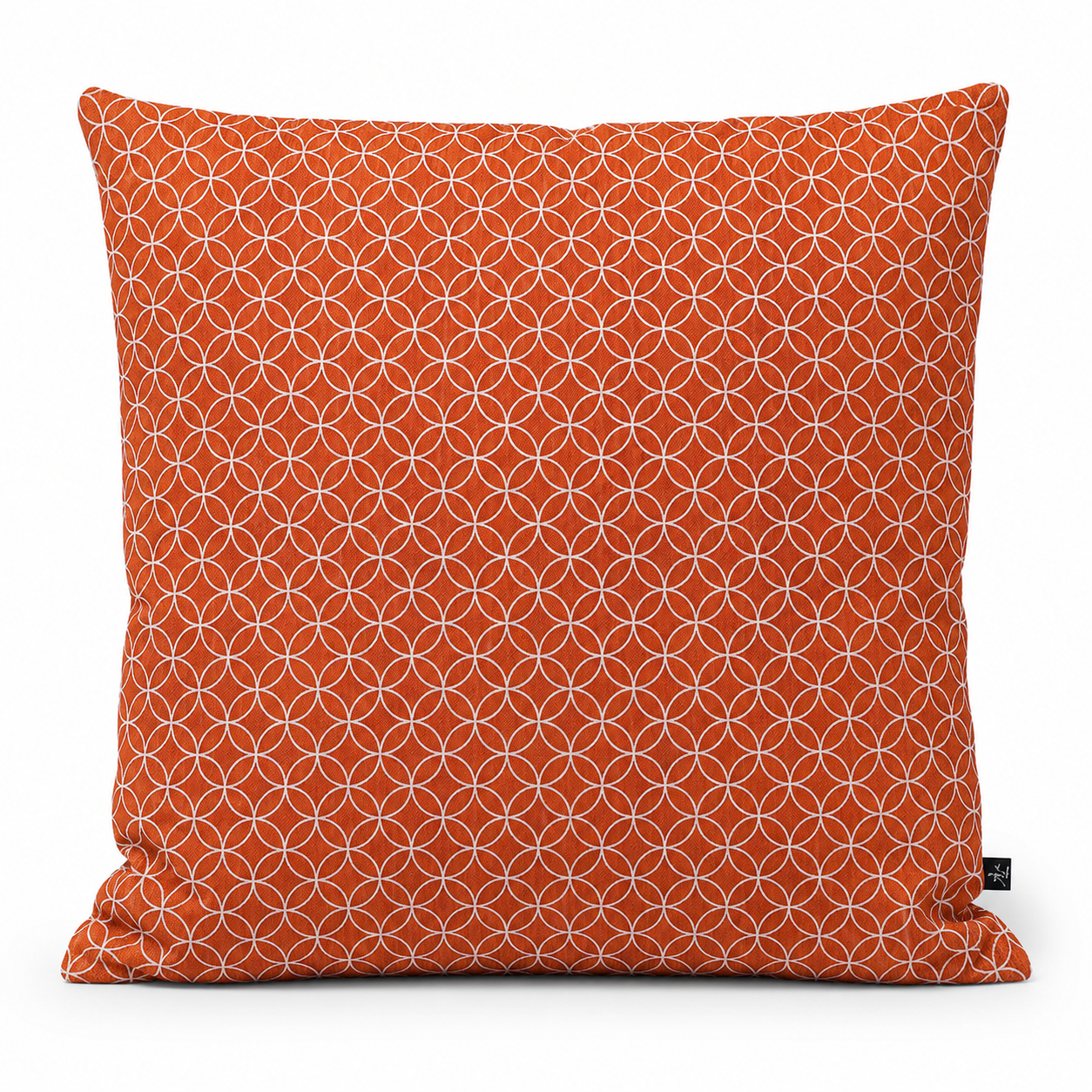 Japansk Pudebetræk Motiv Shippo Orange - 50x50 cm