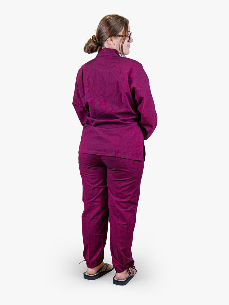 Japansk Samue-pyjamas Dame – Fuchsia
