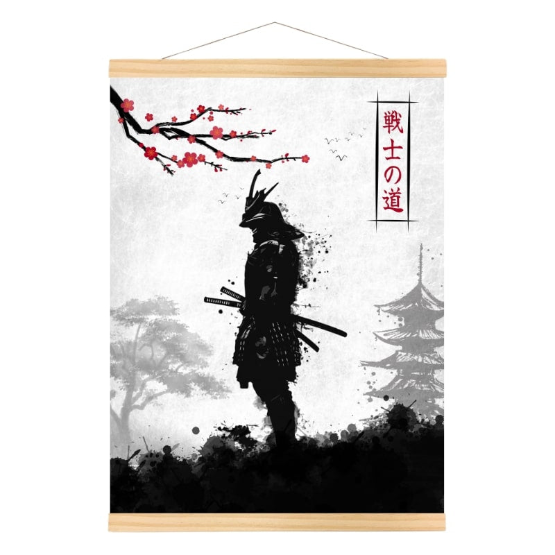 Japansk samurai-kriger plakat A3