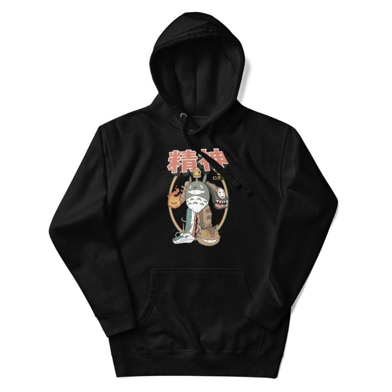 Japansk Seishin-sweatshirt S / Sort