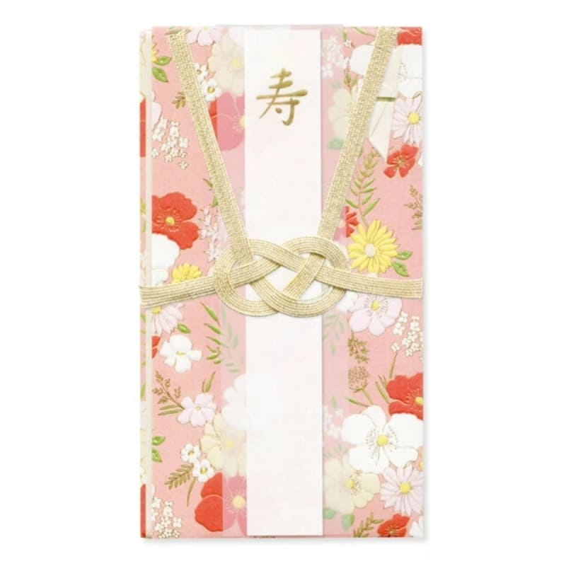 Japansk Shugi-bukuro Pink blomstret kuvert
