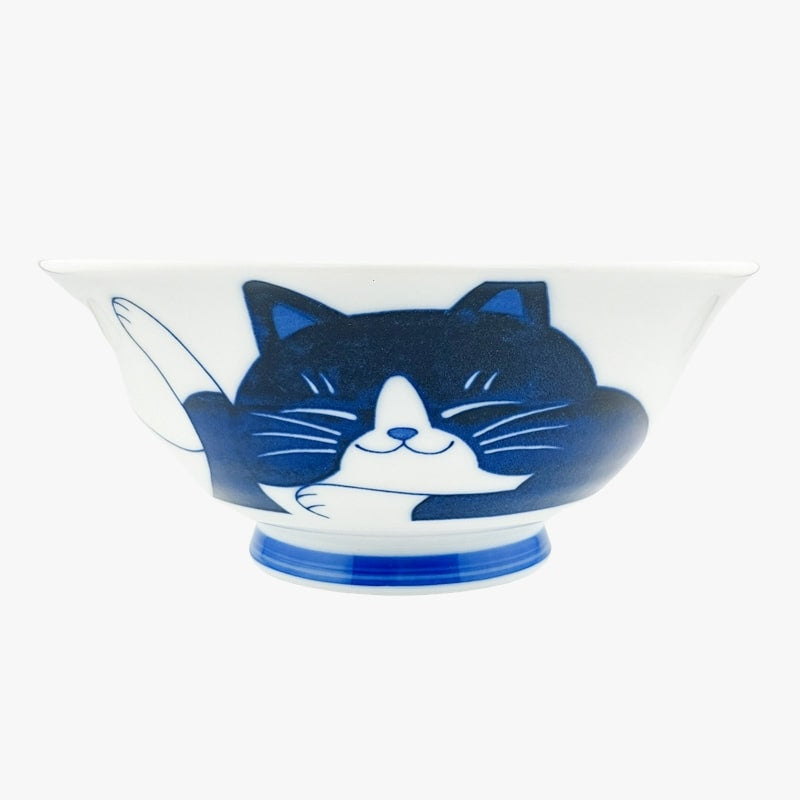 Japansk skål Blå kat