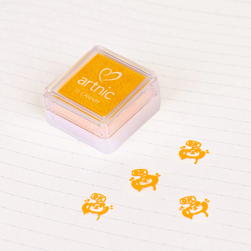 Japansk Stempelpude – Vælg mellem 7 Farver Kanariegul