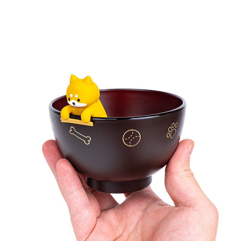 Japansk Suppeskål & Spisepindsholder - Shiba Inu