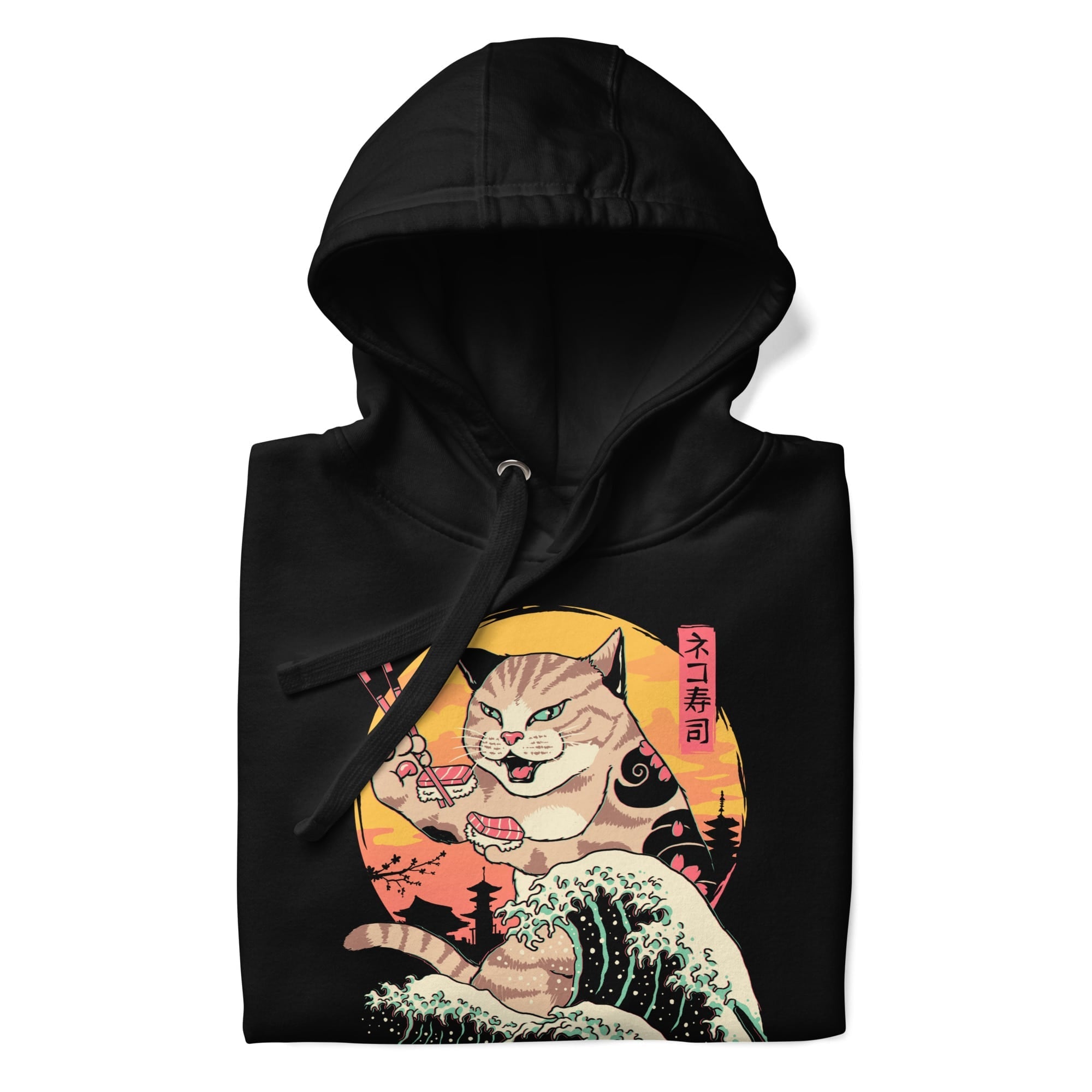 Japansk sweatshirt Kaiju Neko Sushi