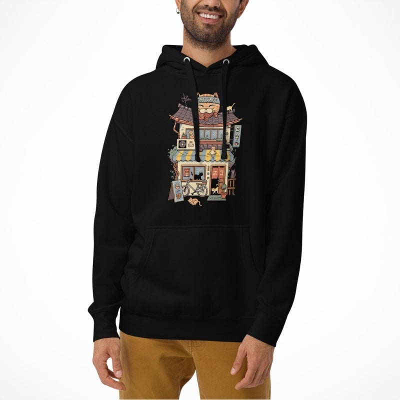 Japansk sweatshirt Neko Café