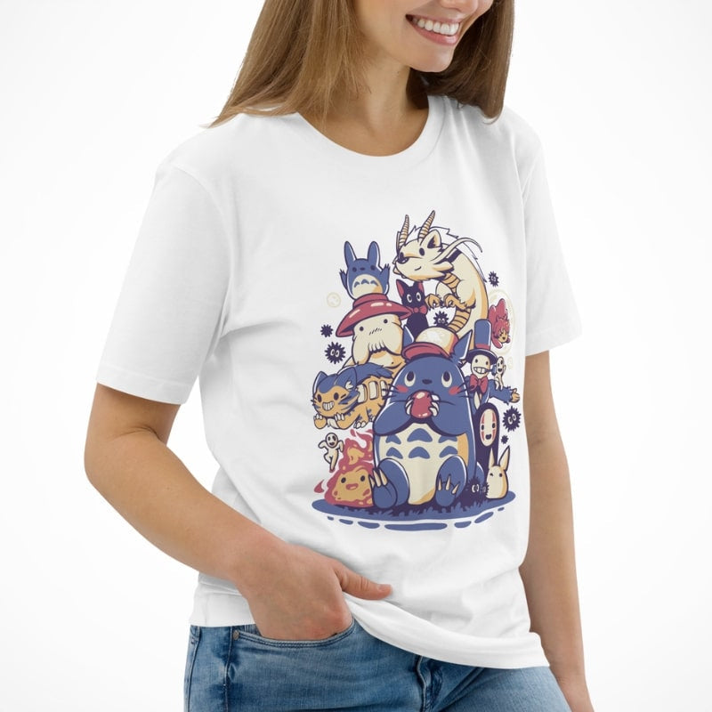 Japansk T-shirt med fantastiske skabninger