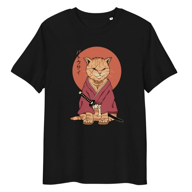 Japansk T-shirt Neko Battôsaï S / Sort