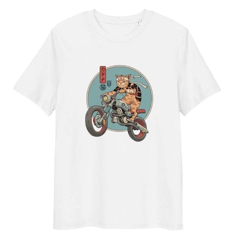 Japansk T-shirt Neko Rider S / Hvid