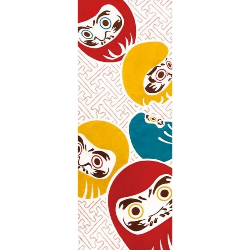Japansk Tenugui Shiawase Daruma