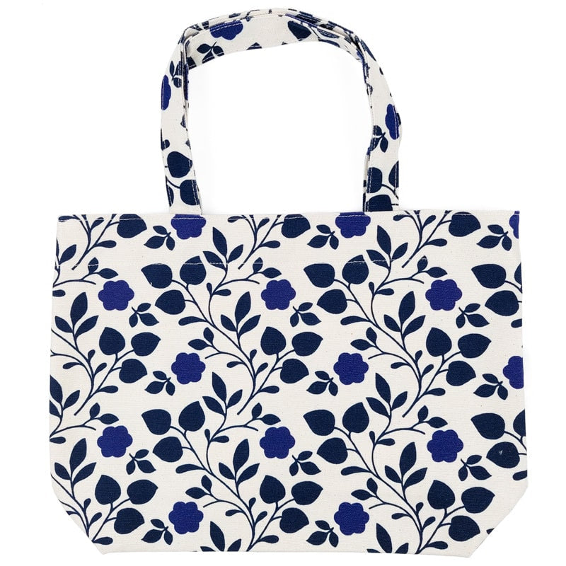Japansk tote bag Blomstermønster