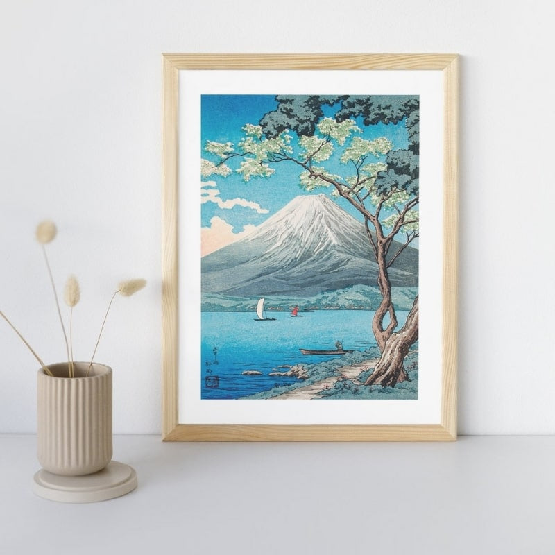 Japansk tryk Yamanaka-søen A3