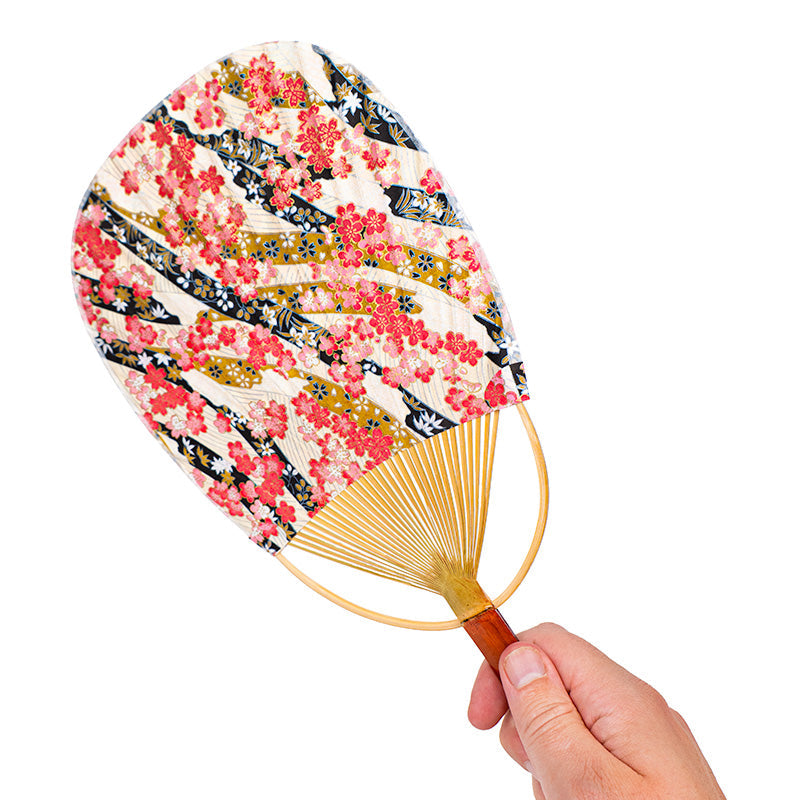 Japansk Uchiwa-Vifte Washi Hana