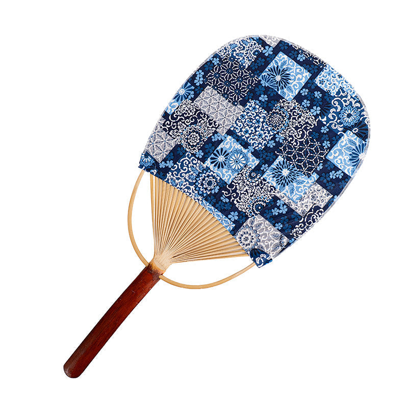 Japansk Uchiwa Vifte - Washi Indigo