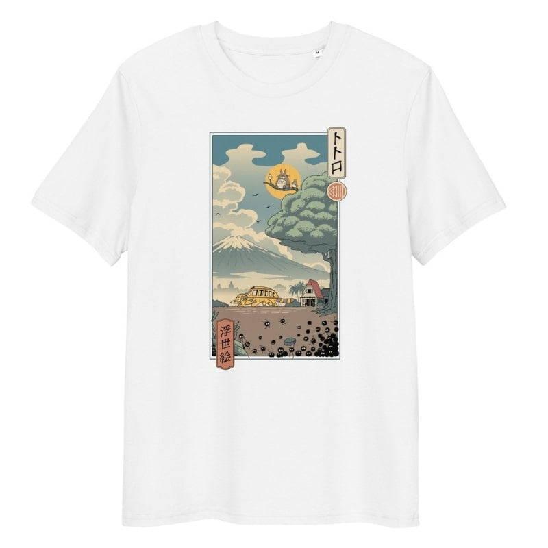 Japansk Ukiyo-e Forest Guardians T-shirt S / Hvid